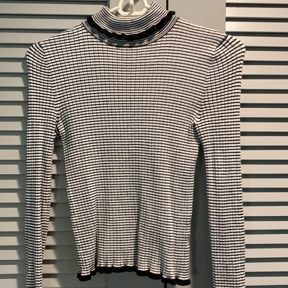 Black and white striped sweater